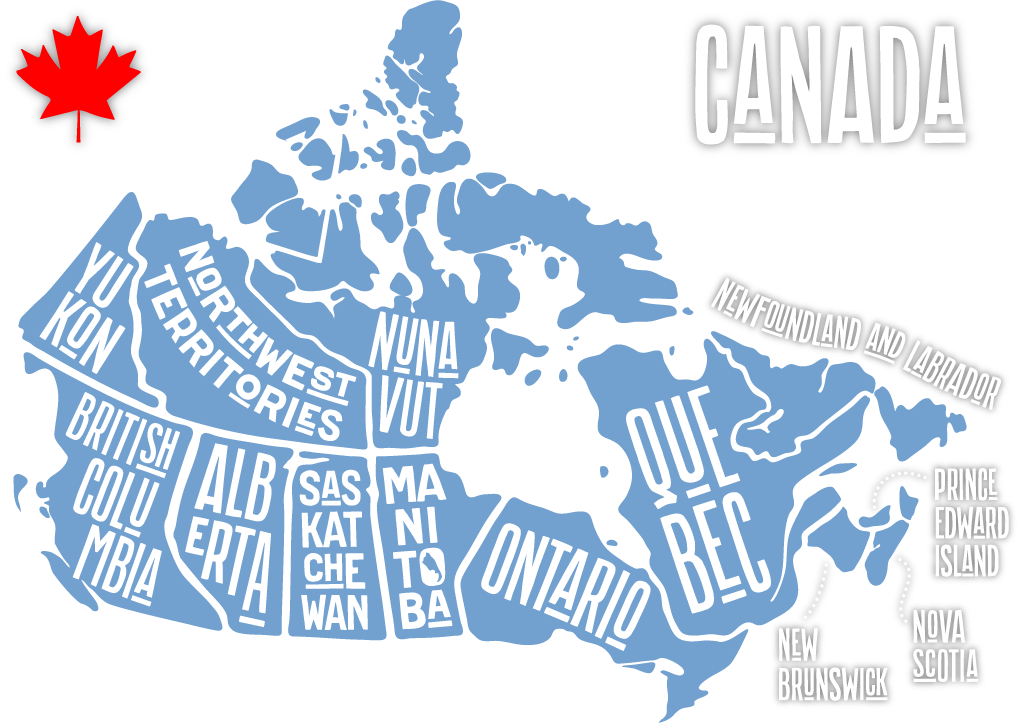 Be-Strong Canadian Provices Representative Map