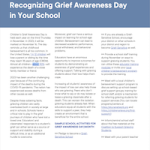Sample School Activities for Grief Awareness Month/Day